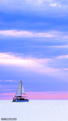 Yacht at Sunset, WA. 